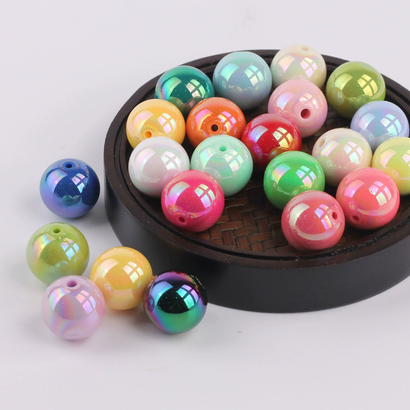 Macaron-colored acrylic beads 14mm