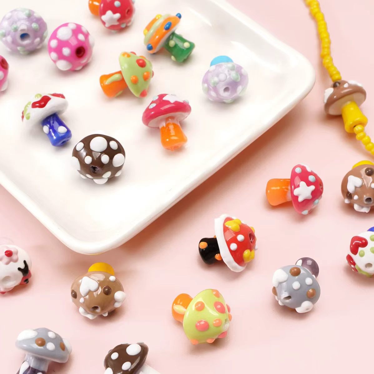 Mushroom Beads （wire only)