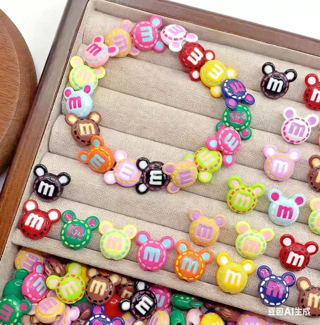 Acrylic Mickey Beads (wire only)