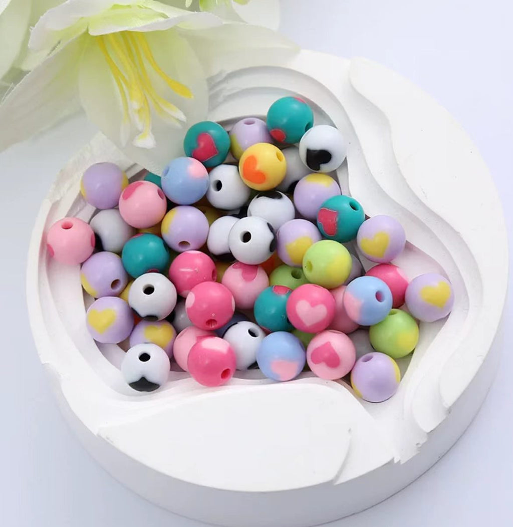 Heart Acrylic Beads