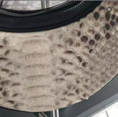 Natural Python Skin Moon Bag