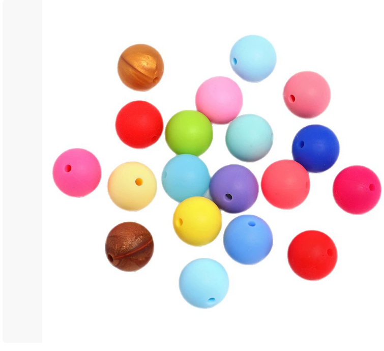 14mm Silicone Beads