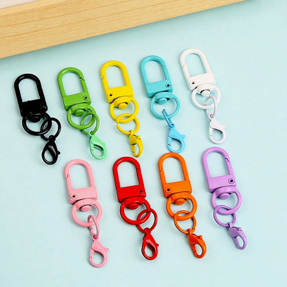 Macaron color lobster keychain